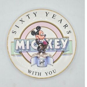 Disney Collection Mickey Mouse 60th Birthday Decorative Plate 1928-1988